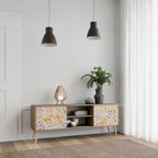 SPRING WHIMSY Mueble de TV de 2 Puertas en Efecto Roble