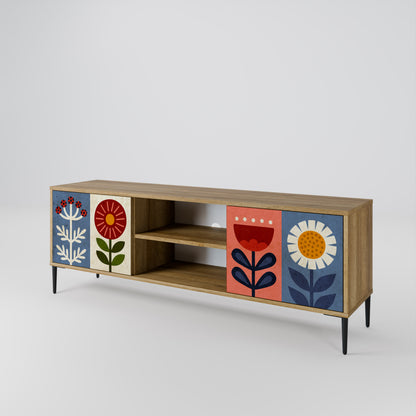 SCANDIC FLOWERET Mueble de TV de 2 Puertas