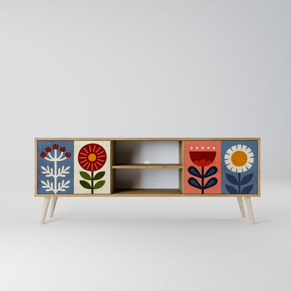 SCANDIC FLOWERET Mueble de TV de 2 Puertas
