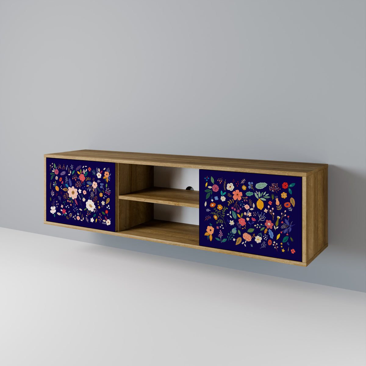 FLORAL COMBINATION Mueble de TV de 2 Puertas
