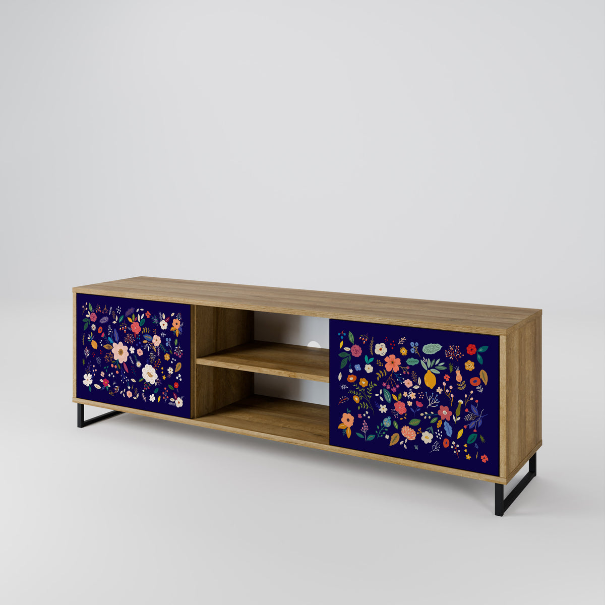 FLORAL COMBINATION Mueble de TV de 2 Puertas