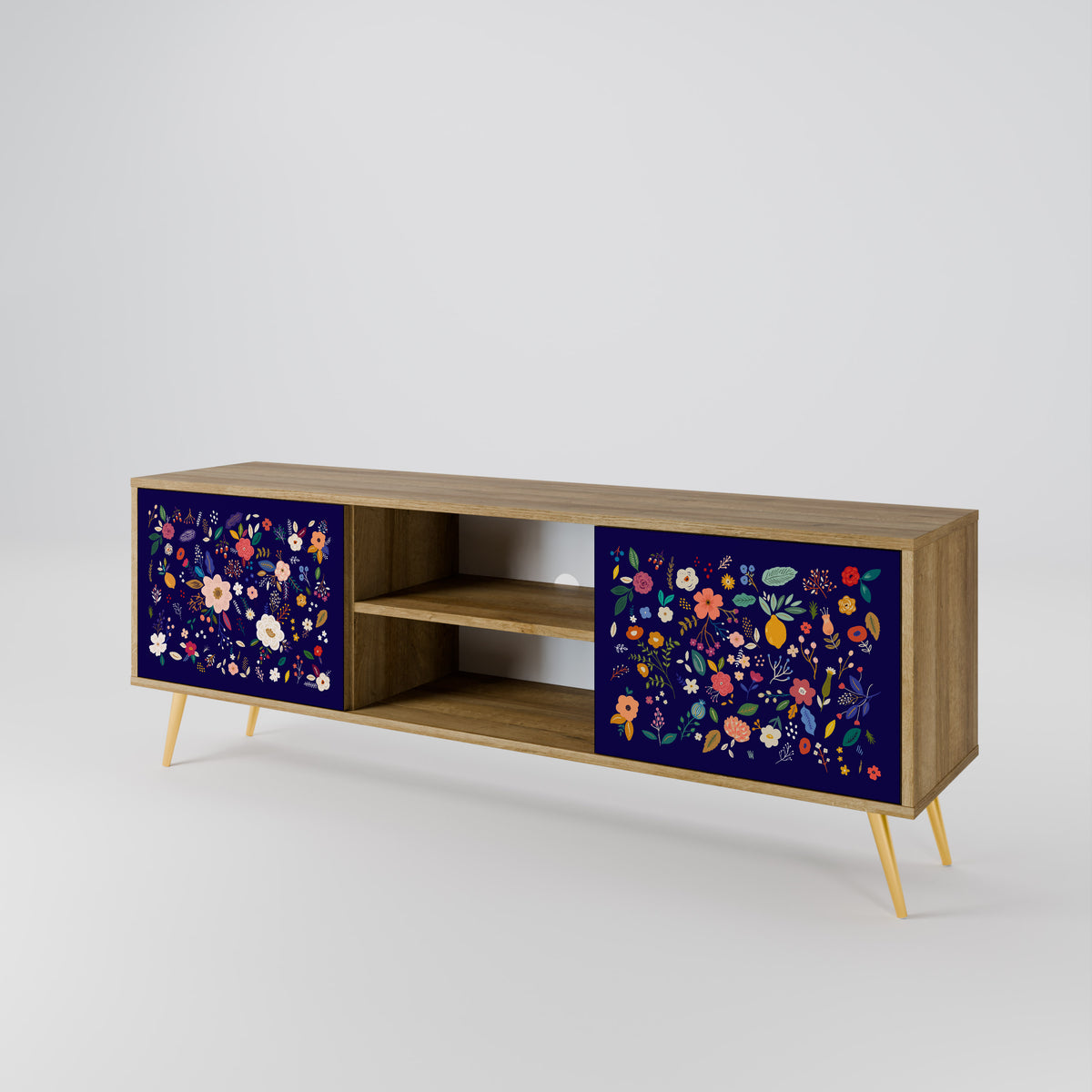 FLORAL COMBINATION Mueble de TV de 2 Puertas