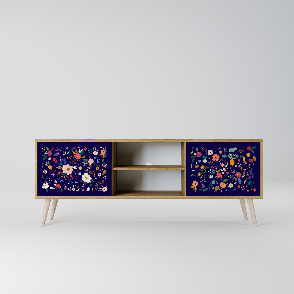 FLORAL COMBINATION Mueble de TV de 2 Puertas