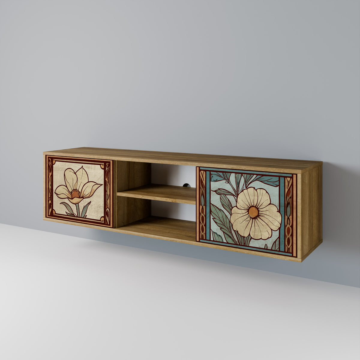 TIMELESS FLORA Mueble de TV de 2 Puertas