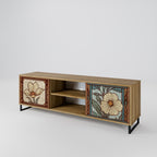 TIMELESS FLORA Mueble de TV de 2 Puertas en Efecto Roble