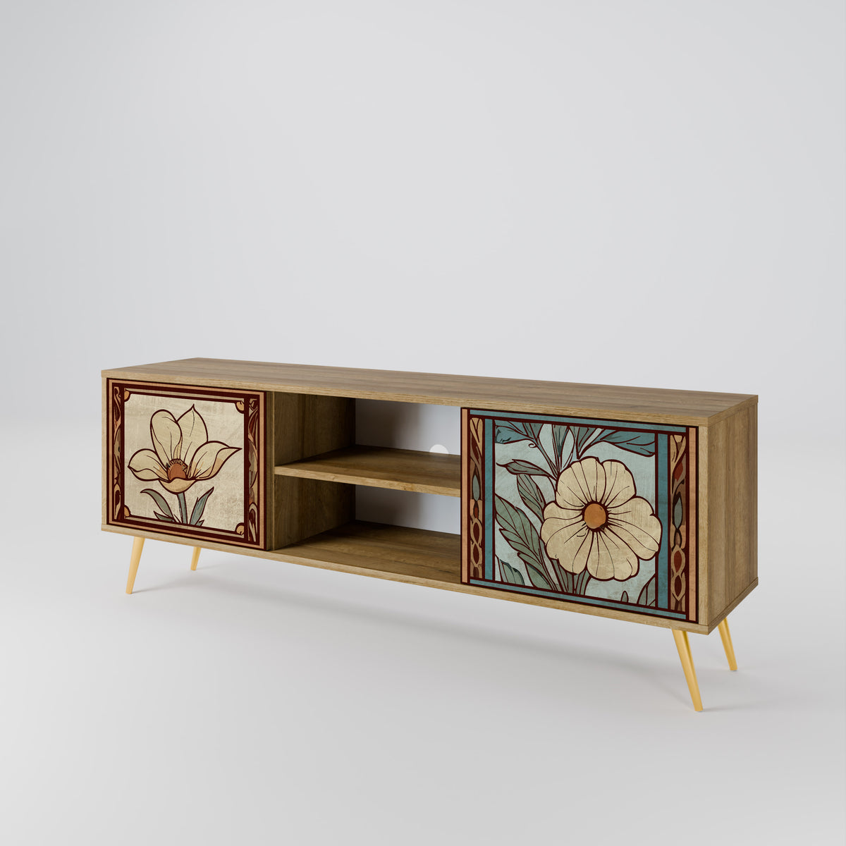 TIMELESS FLORA Mueble de TV de 2 Puertas