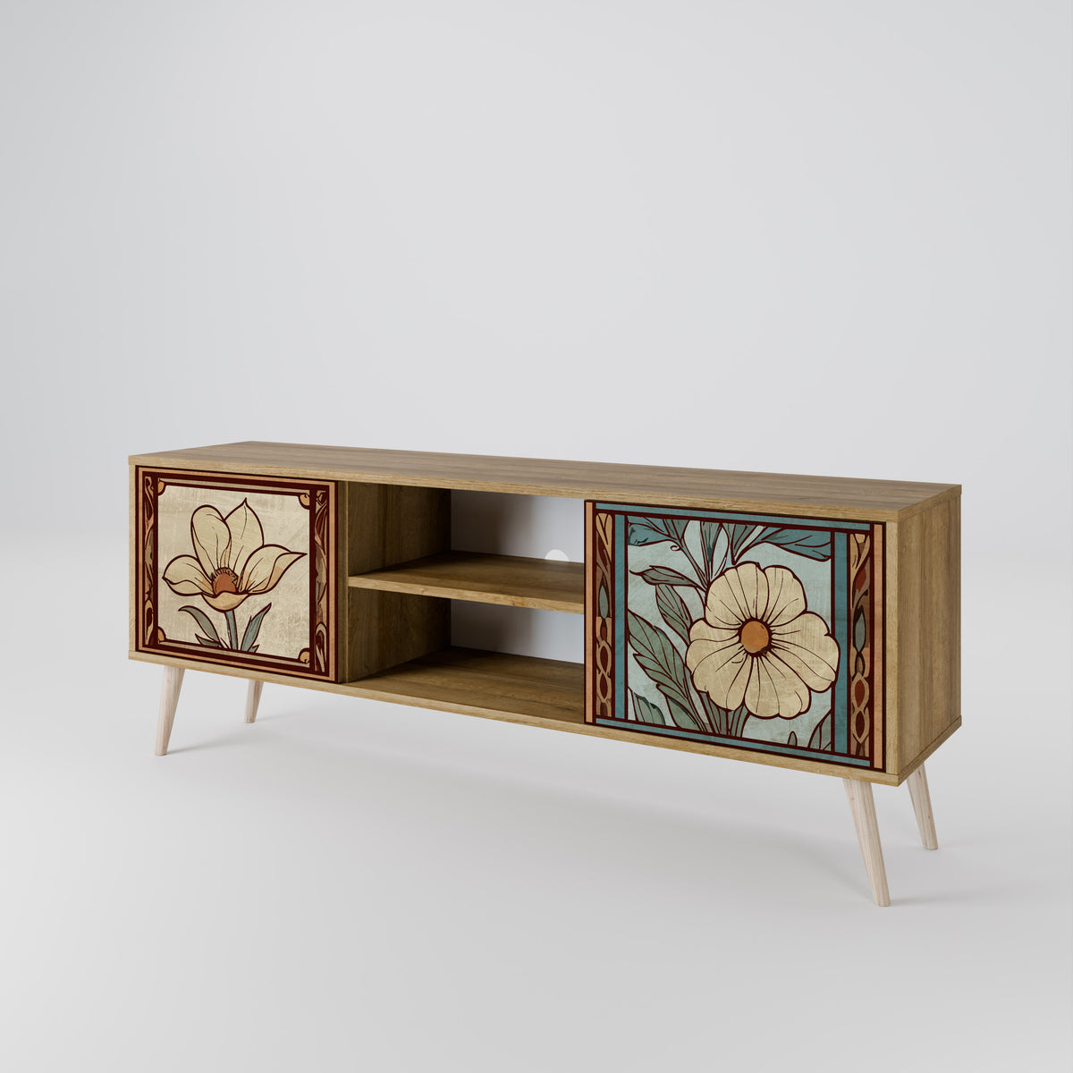 TIMELESS FLORA Mueble de TV de 2 Puertas