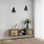 TIMELESS FLORA Mueble de TV de 2 Puertas en Efecto Roble