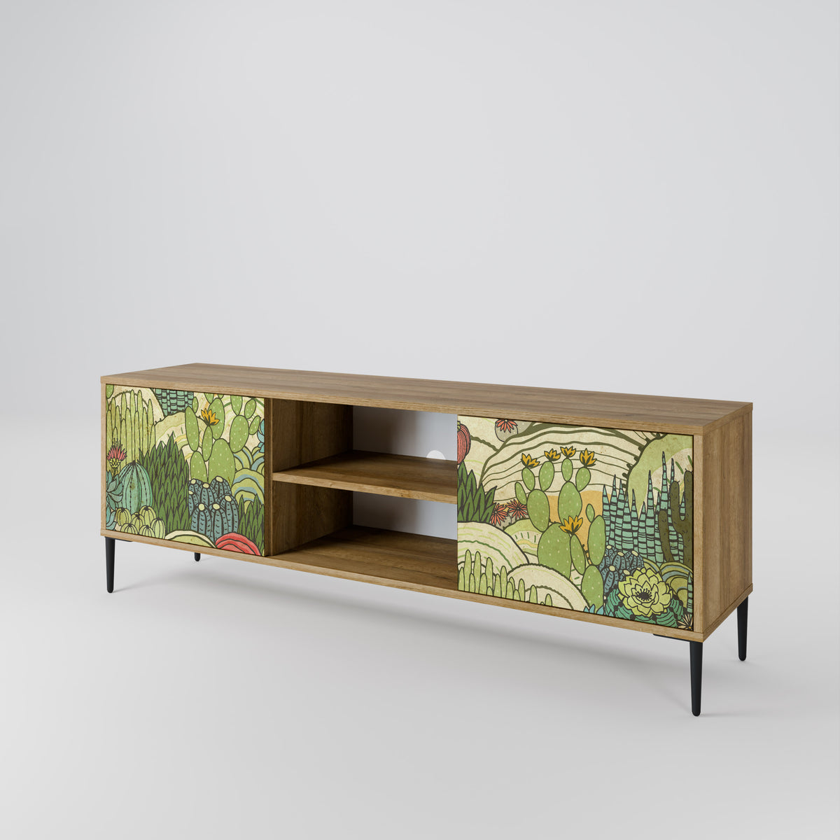SUCCULENTS KALEIDOSCOPE Mueble de TV de 2 Puertas