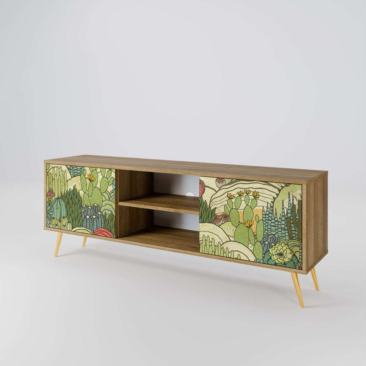 SUCCULENTS KALEIDOSCOPE Mueble de TV de 2 Puertas