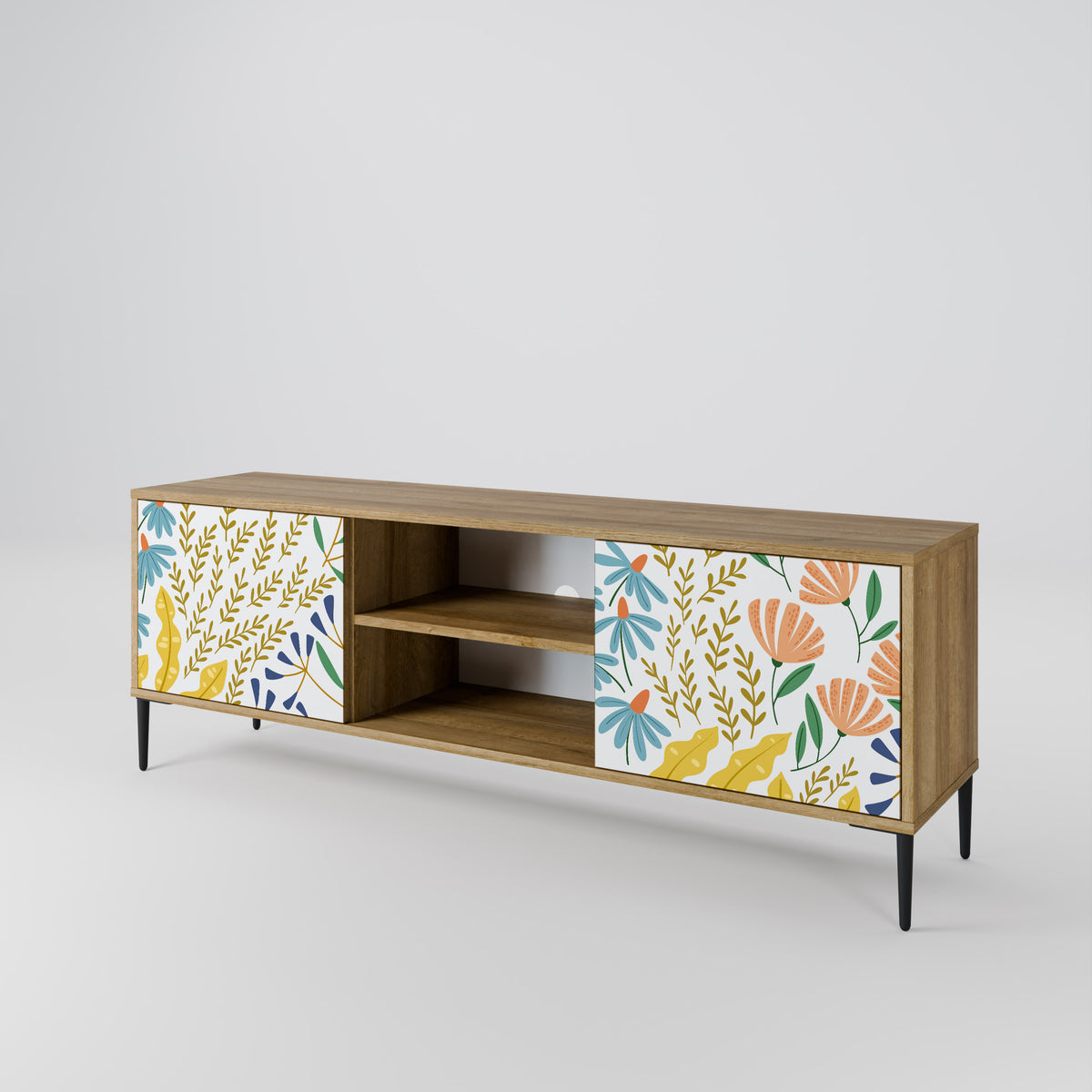 HELLO SPRING Mueble de TV de 2 Puertas