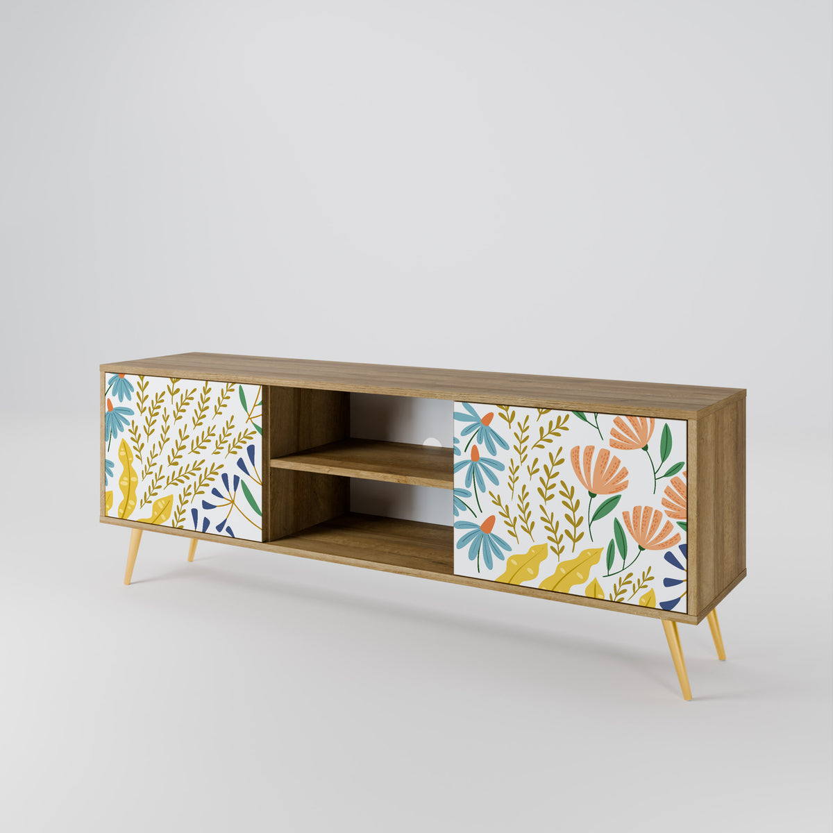 HELLO SPRING Mueble de TV de 2 Puertas