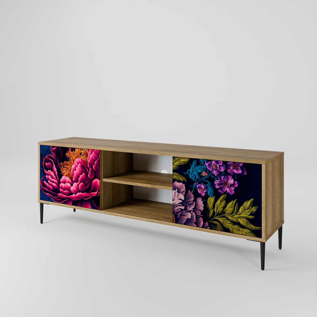 BLOOMING ELEGANCE Mueble de TV de 2 Puertas