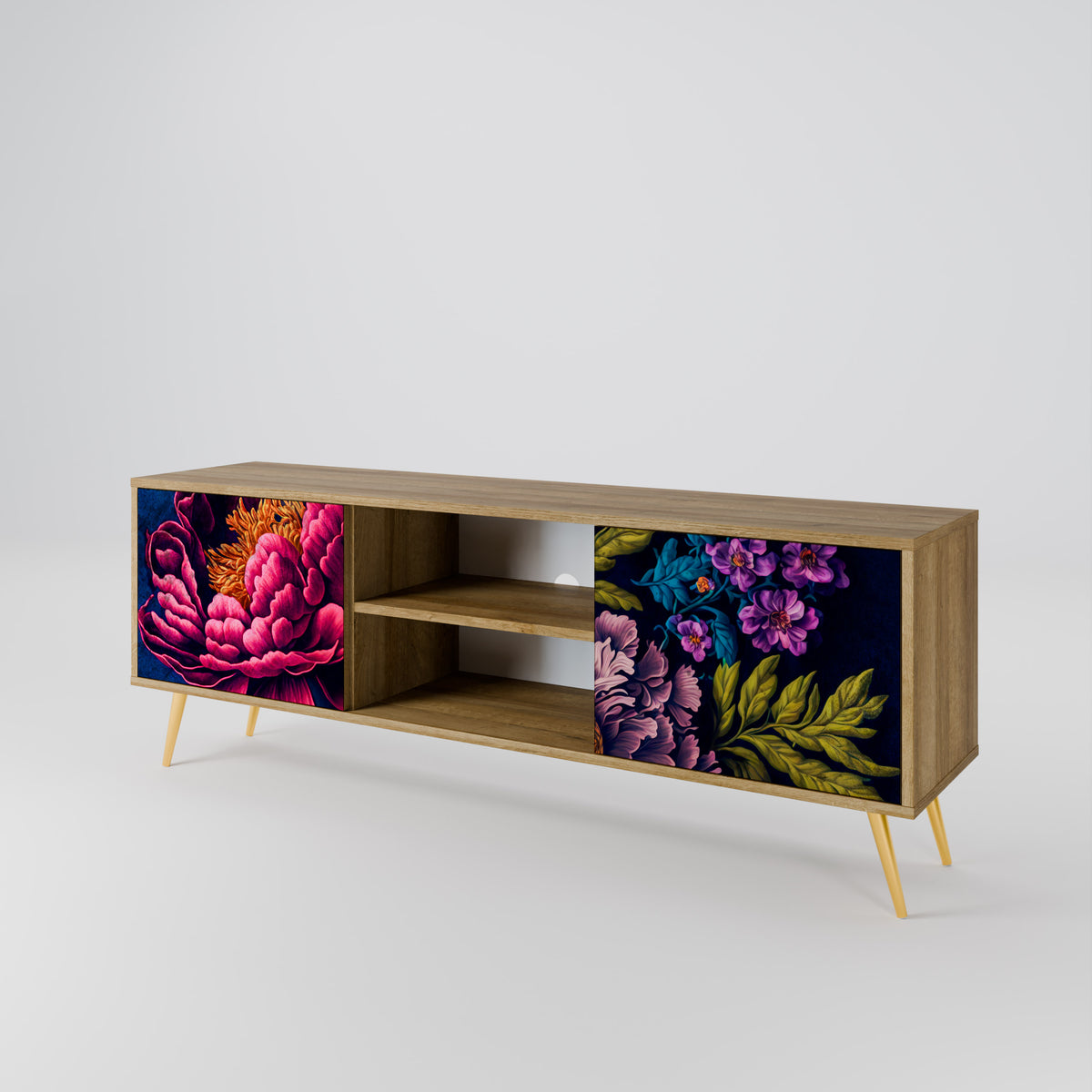 BLOOMING ELEGANCE Mueble de TV de 2 Puertas