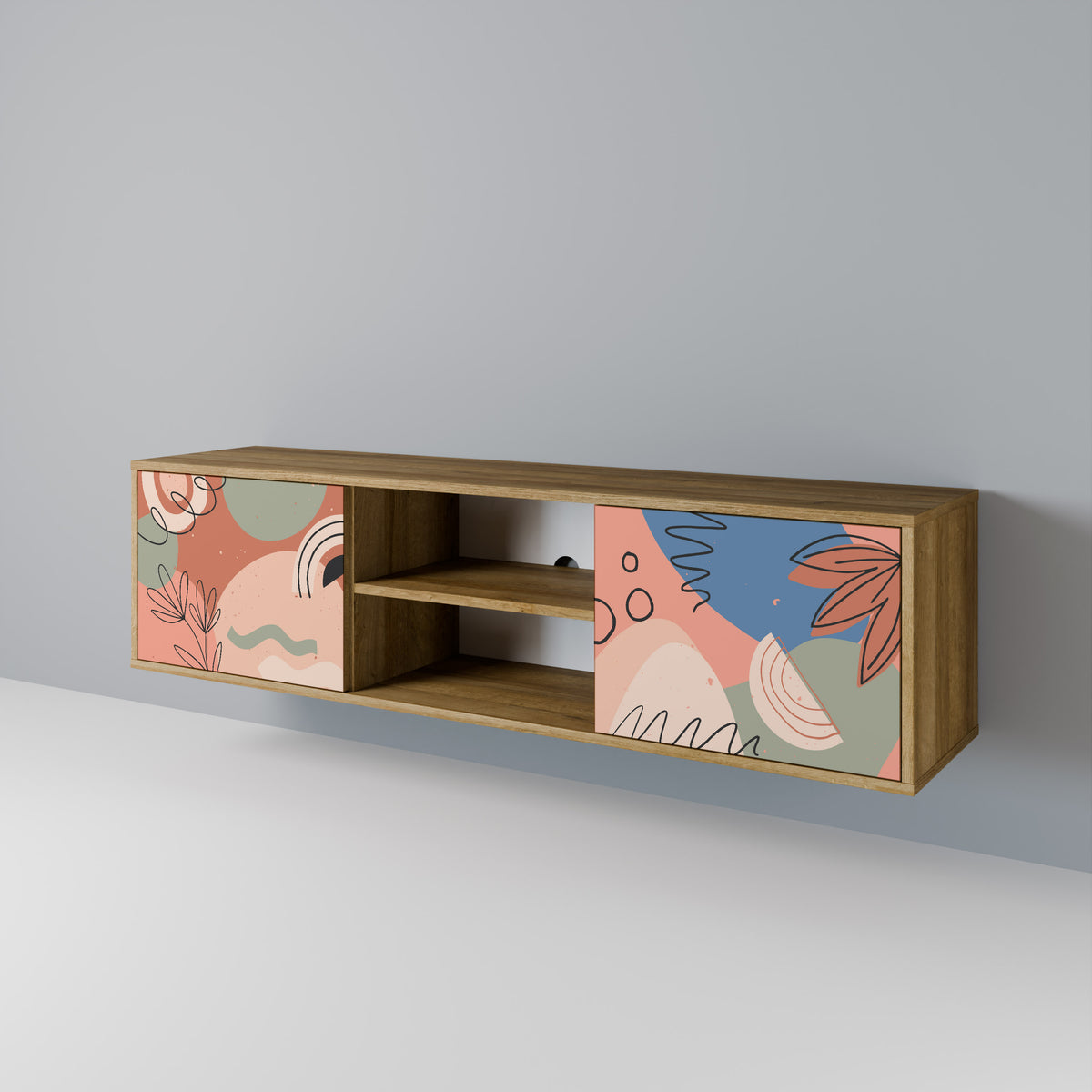 PASTEL DESTINY Mueble de TV de 2 Puertas