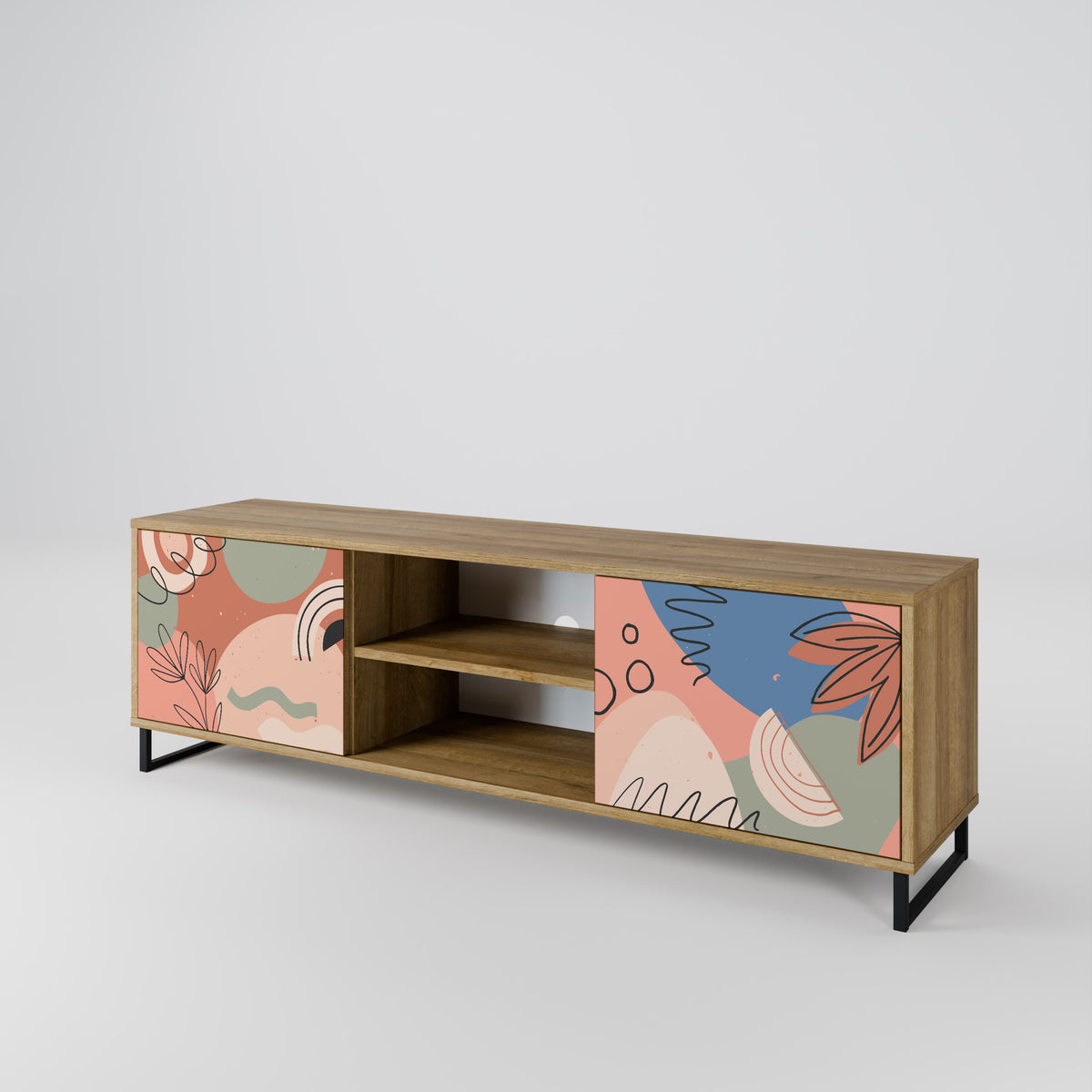 PASTEL DESTINY Mueble de TV de 2 Puertas