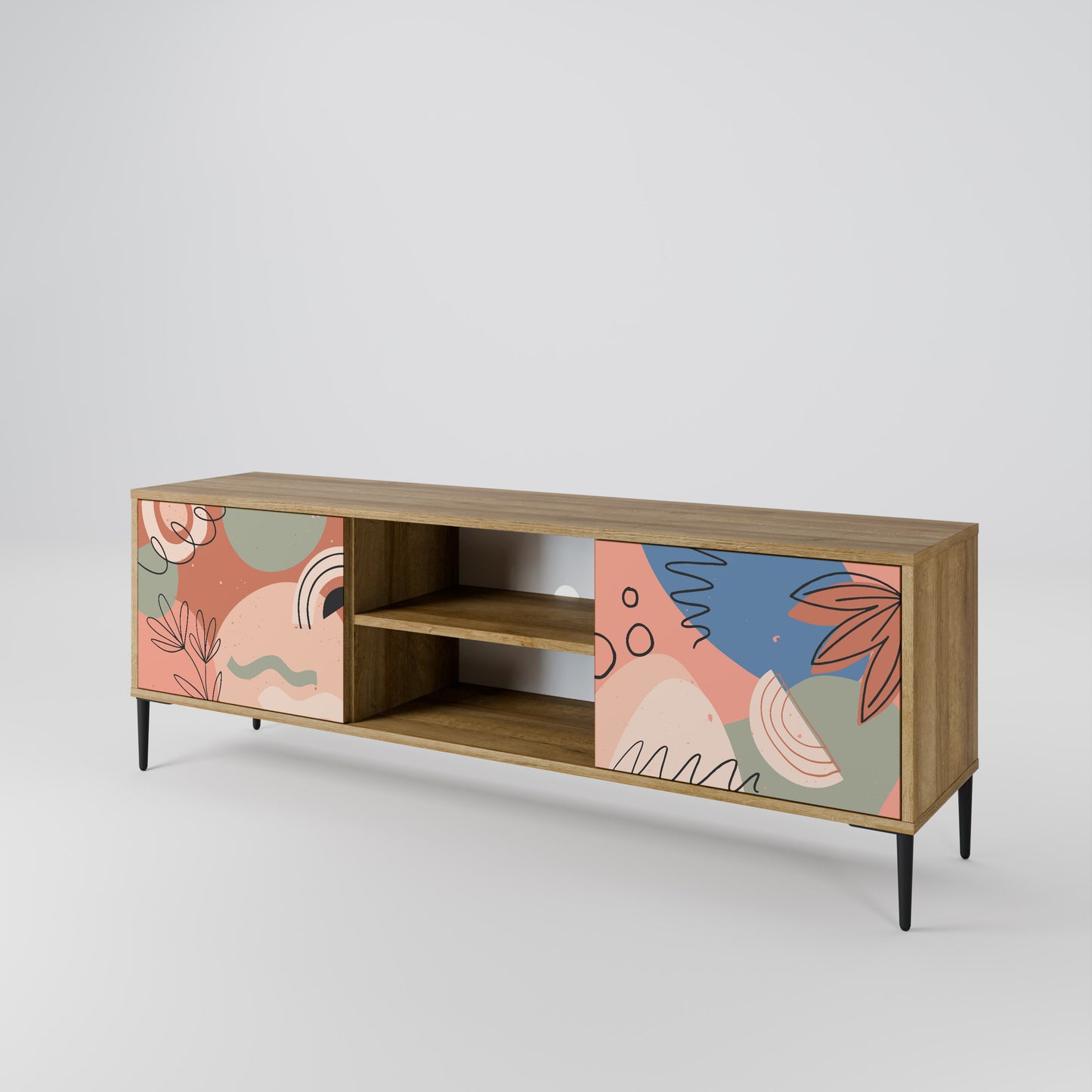 PASTEL DESTINY Mueble de TV de 2 Puertas