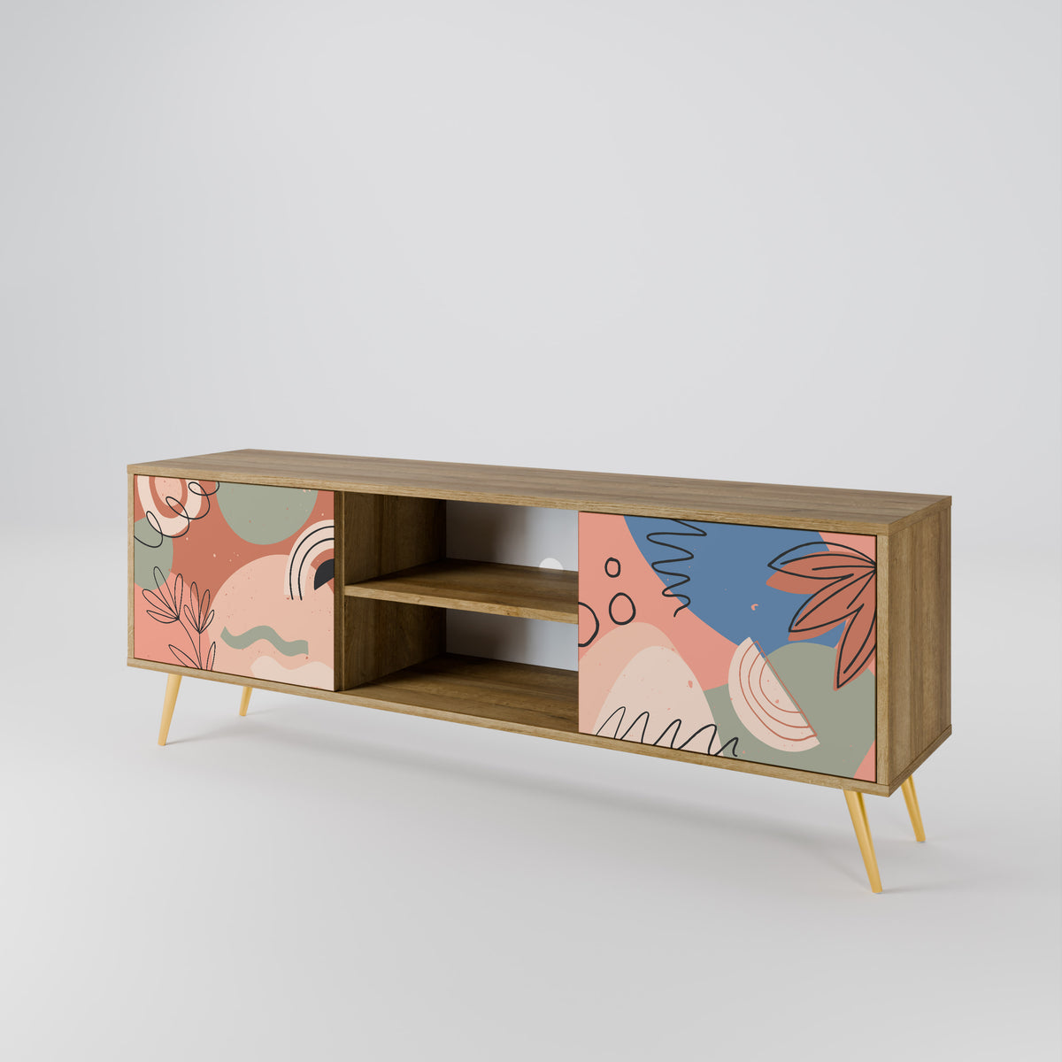PASTEL DESTINY Mueble de TV de 2 Puertas