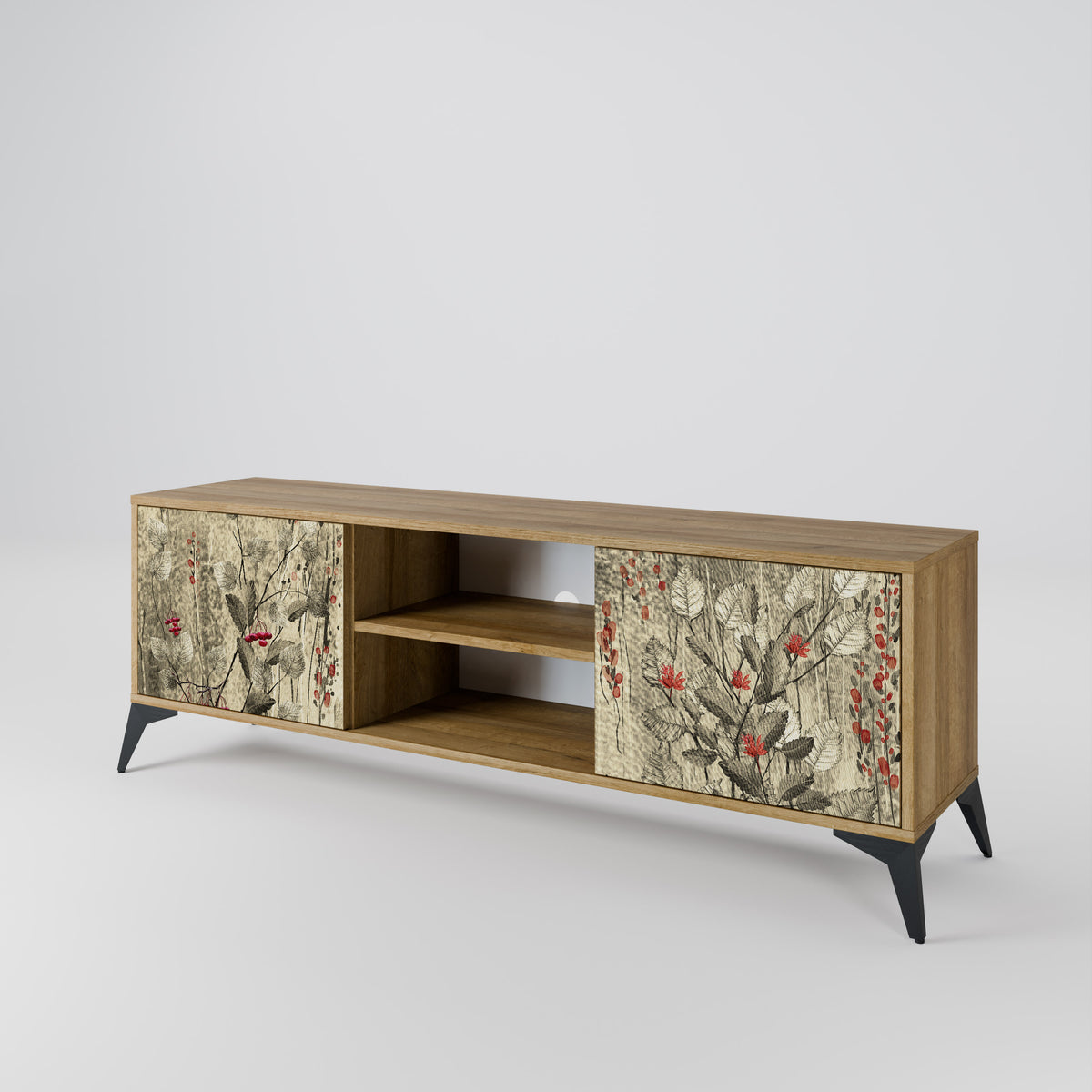 HERBAL GRACE Mueble de TV de 2 Puertas