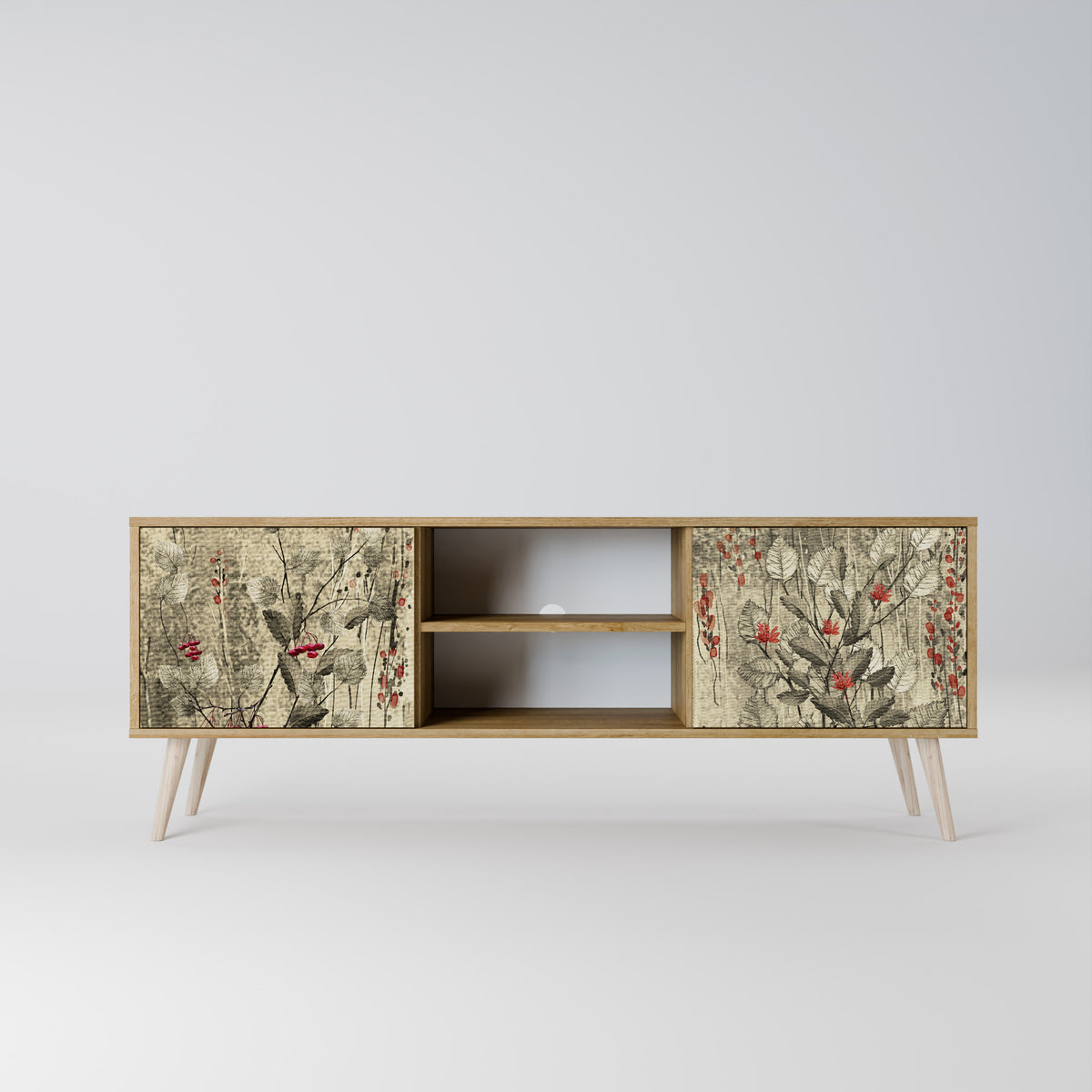 HERBAL GRACE Mueble de TV de 2 Puertas