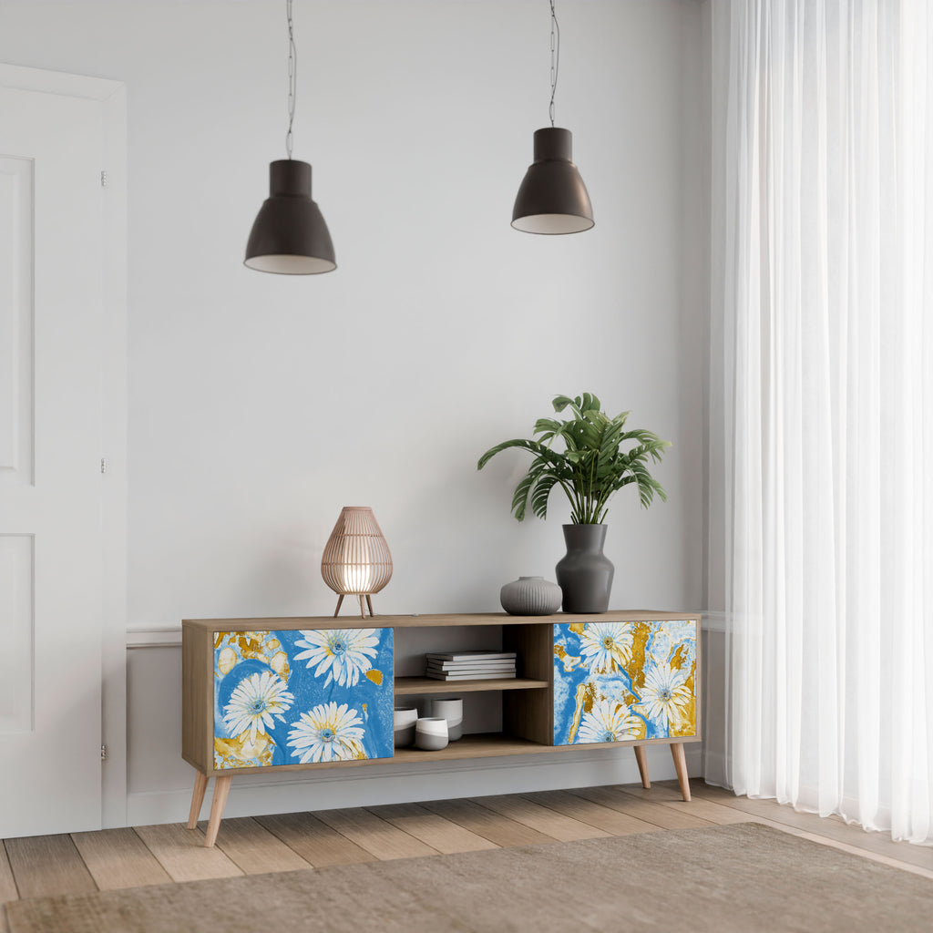DAISY LUXE 2-Door TV Stand in Oak Effect