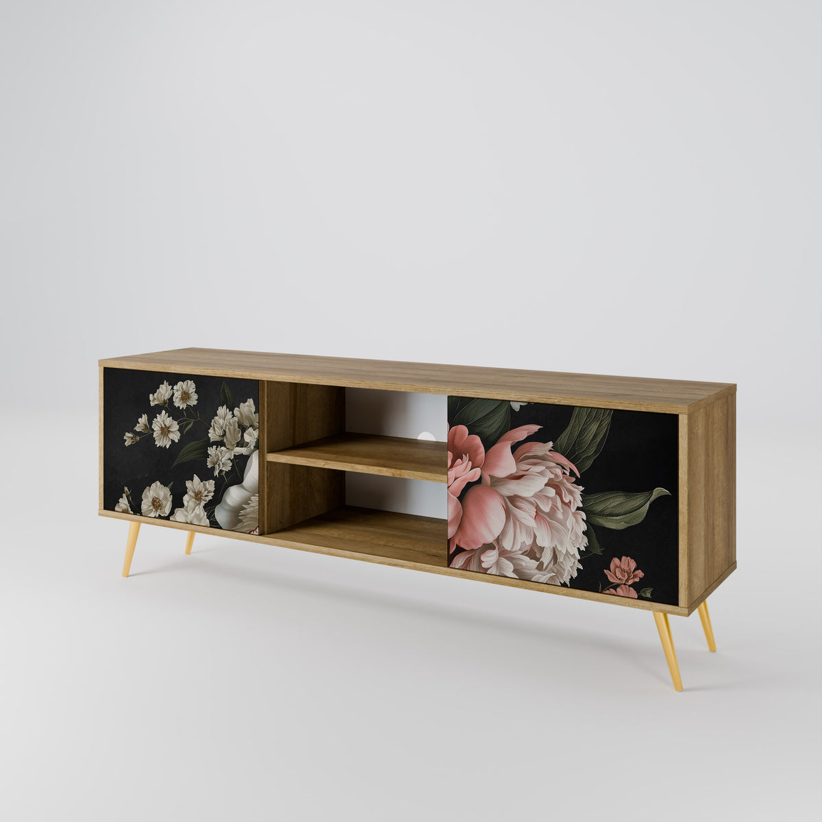LUSH ELEGANCE Mueble de TV de 2 Puertas