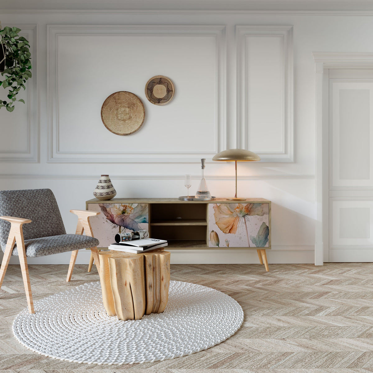 SOFTEN POPPY Mueble de TV de 2 Puertas