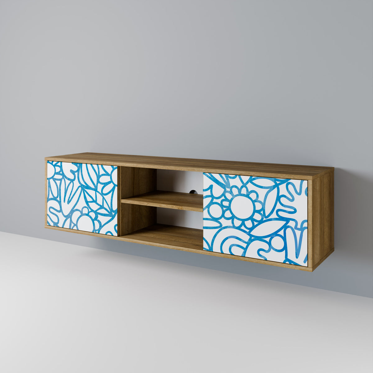 BLOOMY MORNING Mueble de TV de 2 Puertas