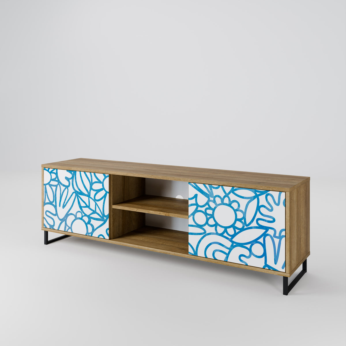 BLOOMY MORNING Mueble de TV de 2 Puertas