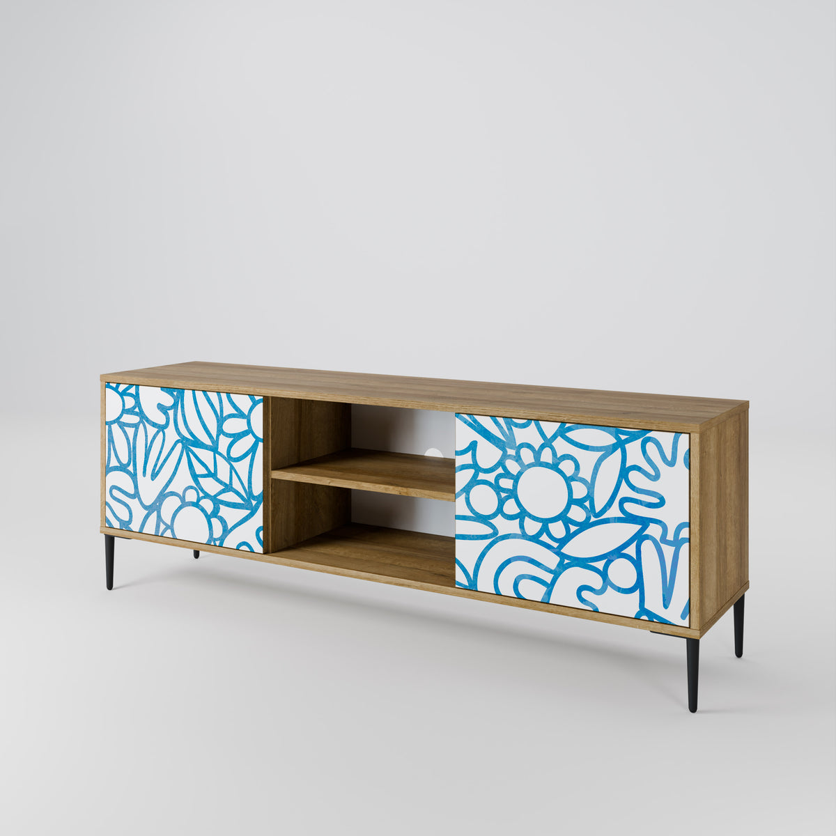 BLOOMY MORNING Mueble de TV de 2 Puertas