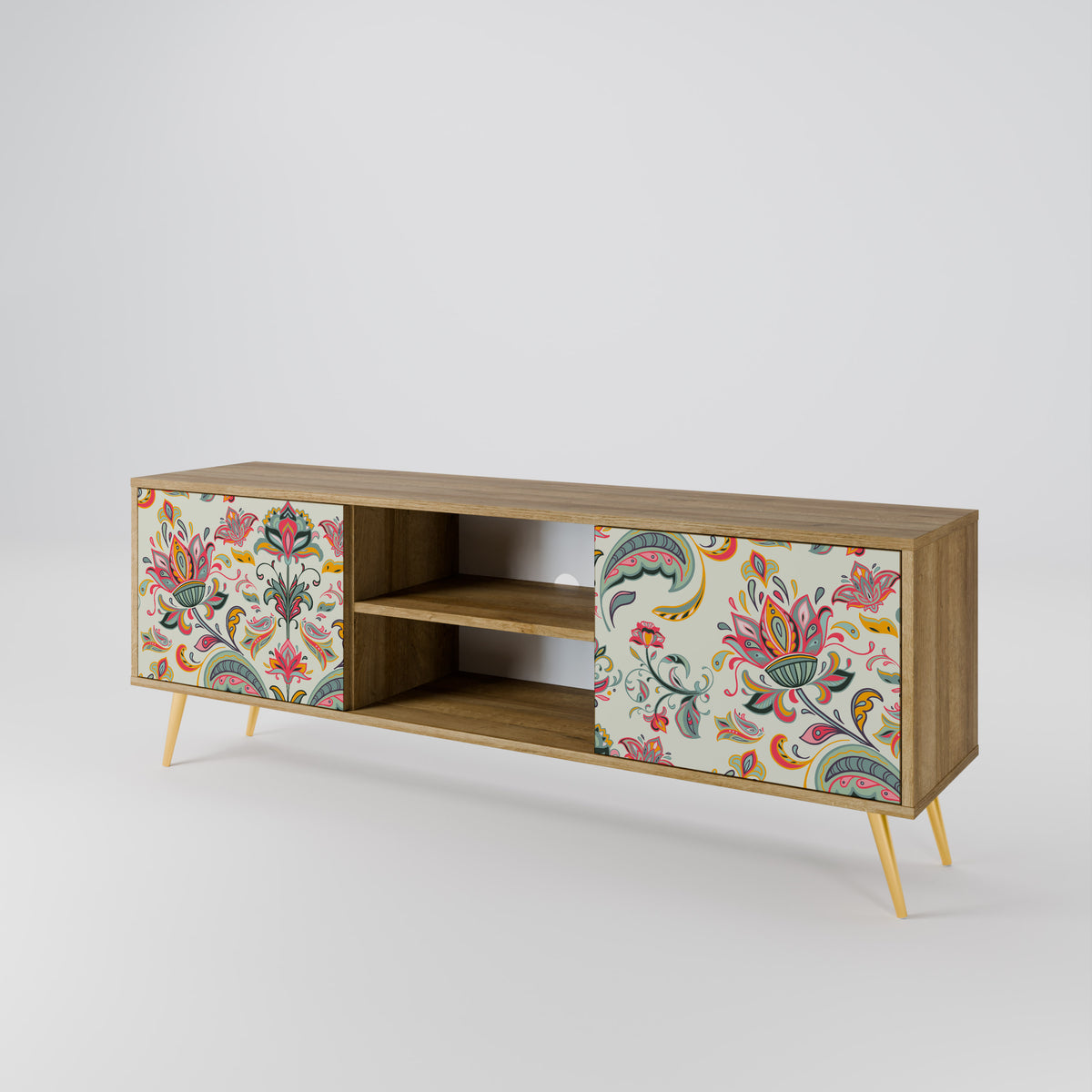 ORGANIC FOLKLORE Mueble de TV de 2 Puertas