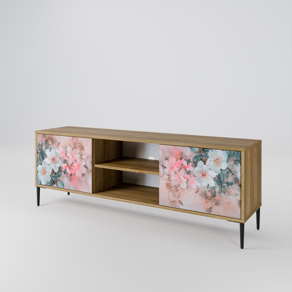 CHERRY BLOSSOM 2-Door TV Stand in Oak Effect