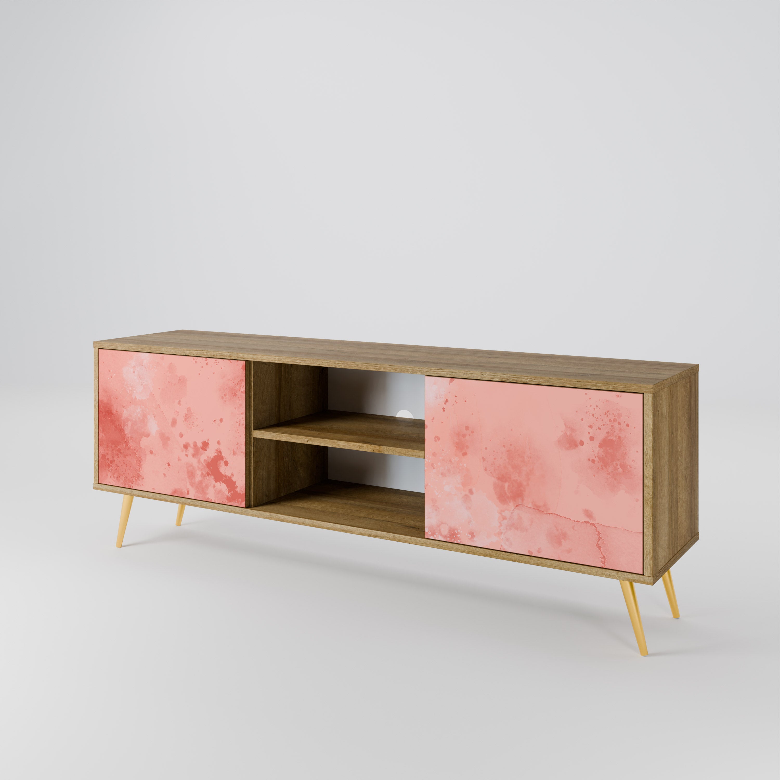 CRANE DANCE 2-Door TV Stand in Oak Effect