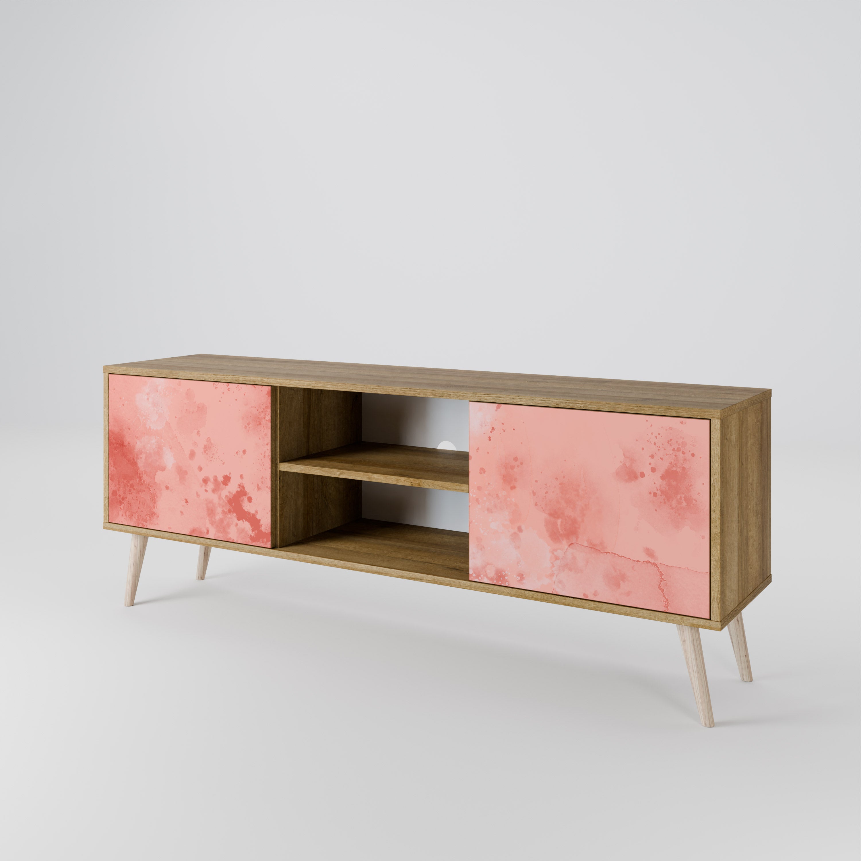 CRANE DANCE 2-Door TV Stand in Oak Effect