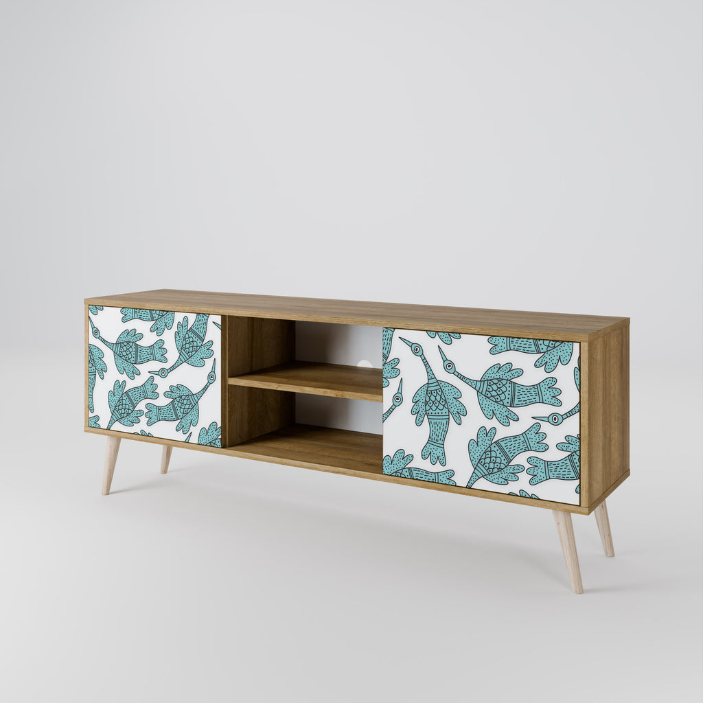 WATERSPOUT SONGIBIRD 2-Door TV Stand in Oak Effect