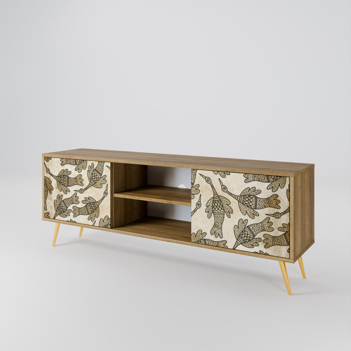 ALMONDINE SONGBIRD Mueble de TV de 2 Puertas