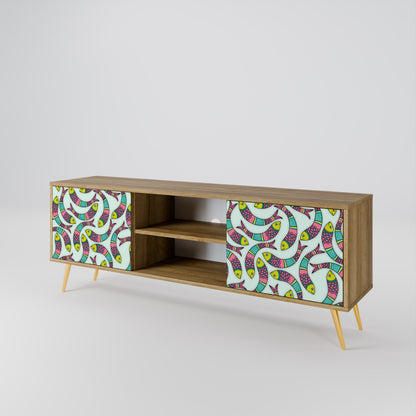 INDIAN FISH Mueble de TV de 2 Puertas