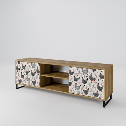 HAPPY HENS Mueble de TV de 2 Puertas
