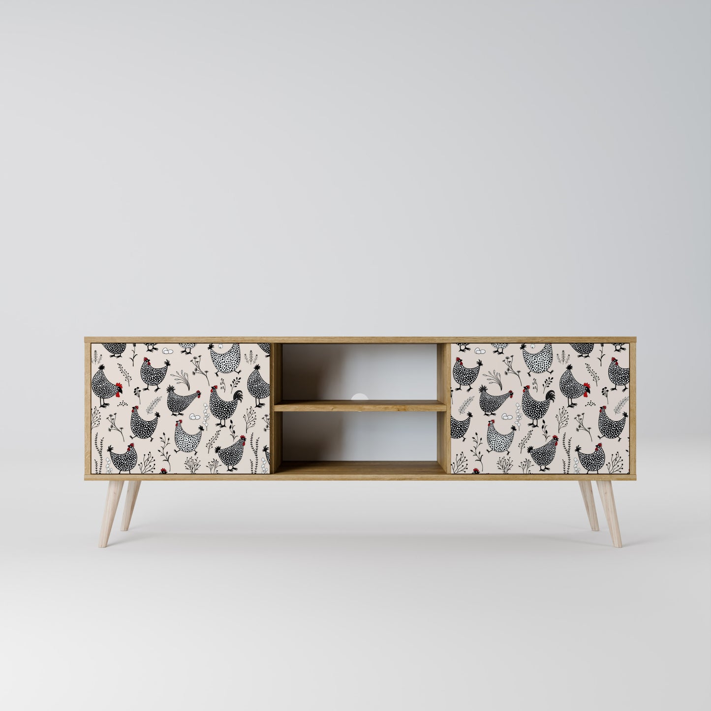 HAPPY HENS Mueble de TV de 2 Puertas