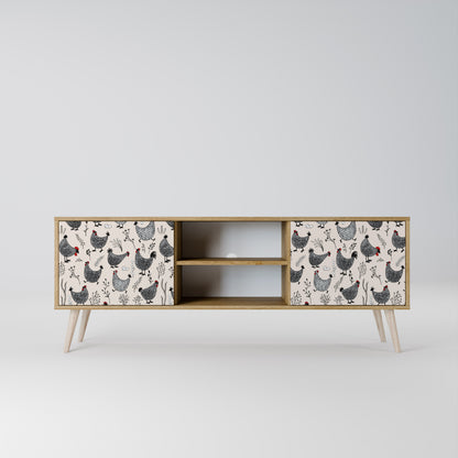 HAPPY HENS Mueble de TV de 2 Puertas