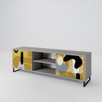 SHAPESHIFT SYMPHONY Mueble de TV de 2 Puertas en Acabado Gris