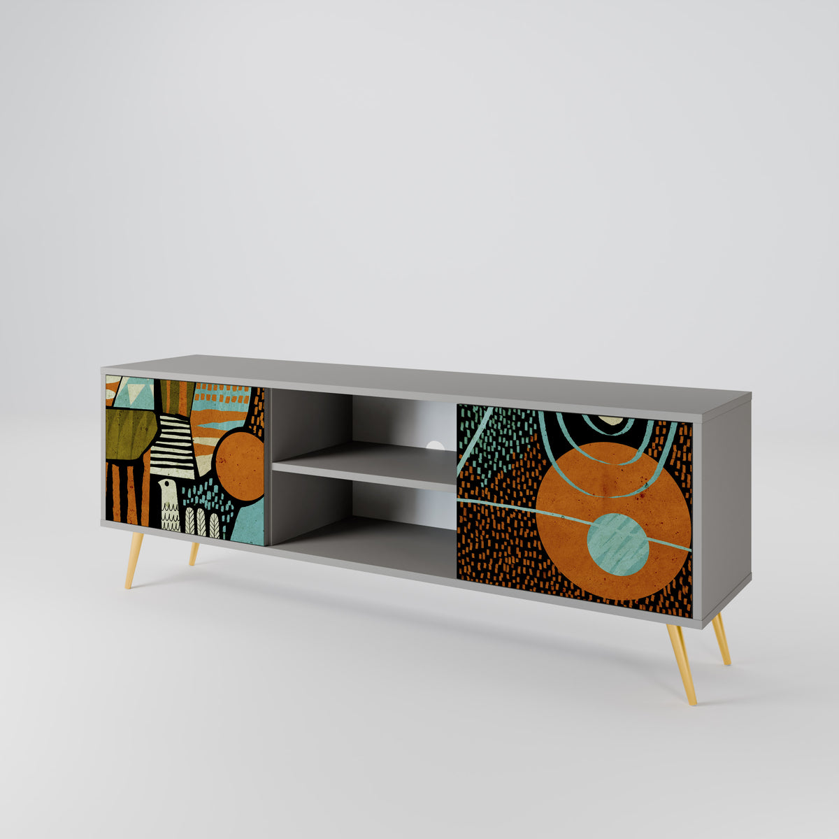 GEODE GLIMMER Mueble de TV de 2 Puertas
