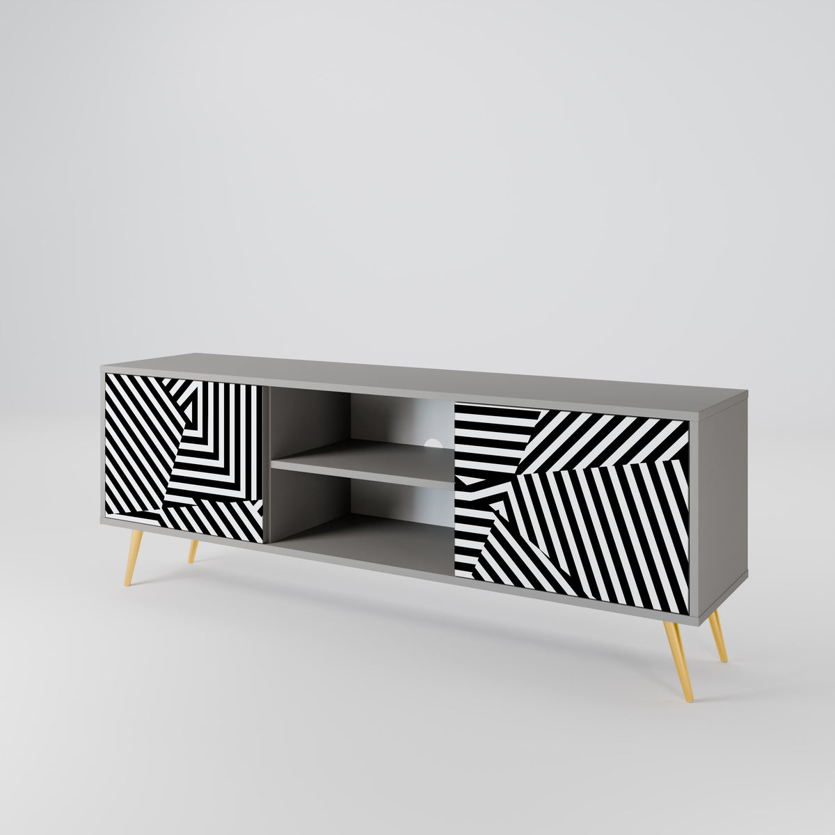 ILLUSIONARY LATTICE Mueble de TV de 2 Puertas