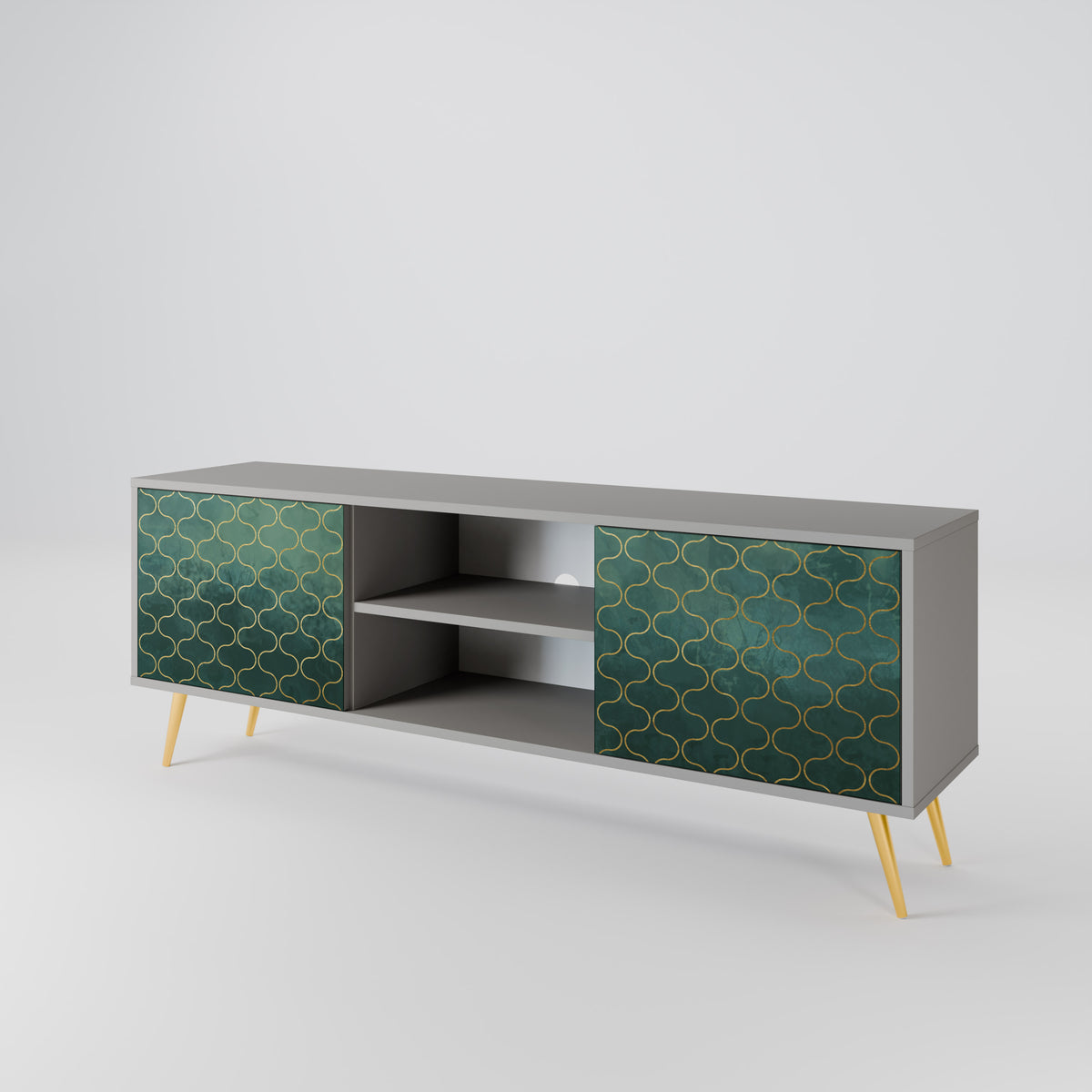 TESSELATED GREENERY Mueble de TV de 2 Puertas