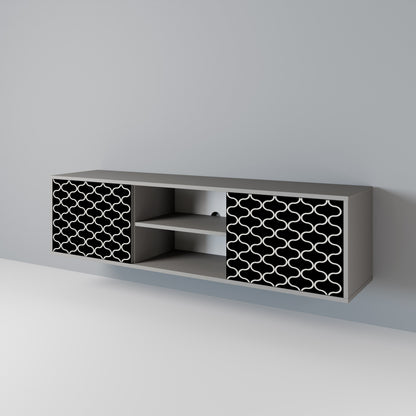 TESSELATED BLACKNESS Mueble de TV de 2 Puertas