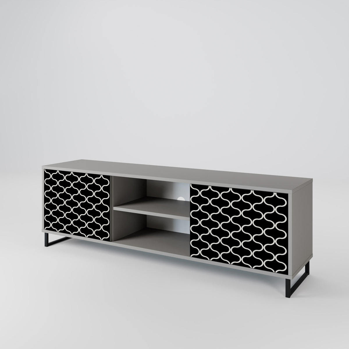 TESSELATED BLACKNESS Mueble de TV de 2 Puertas
