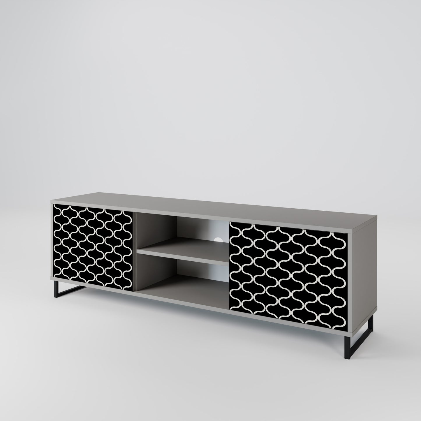 TESSELATED BLACKNESS Mueble de TV de 2 Puertas