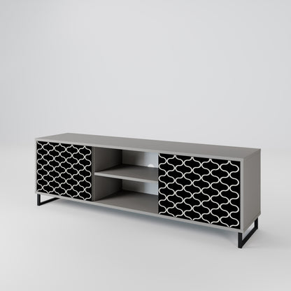 TESSELATED BLACKNESS Mueble de TV de 2 Puertas
