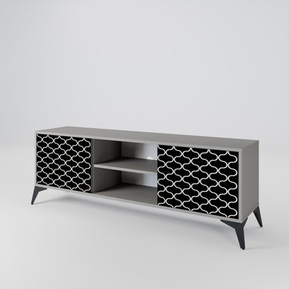 TESSELATED BLACKNESS Mueble de TV de 2 Puertas