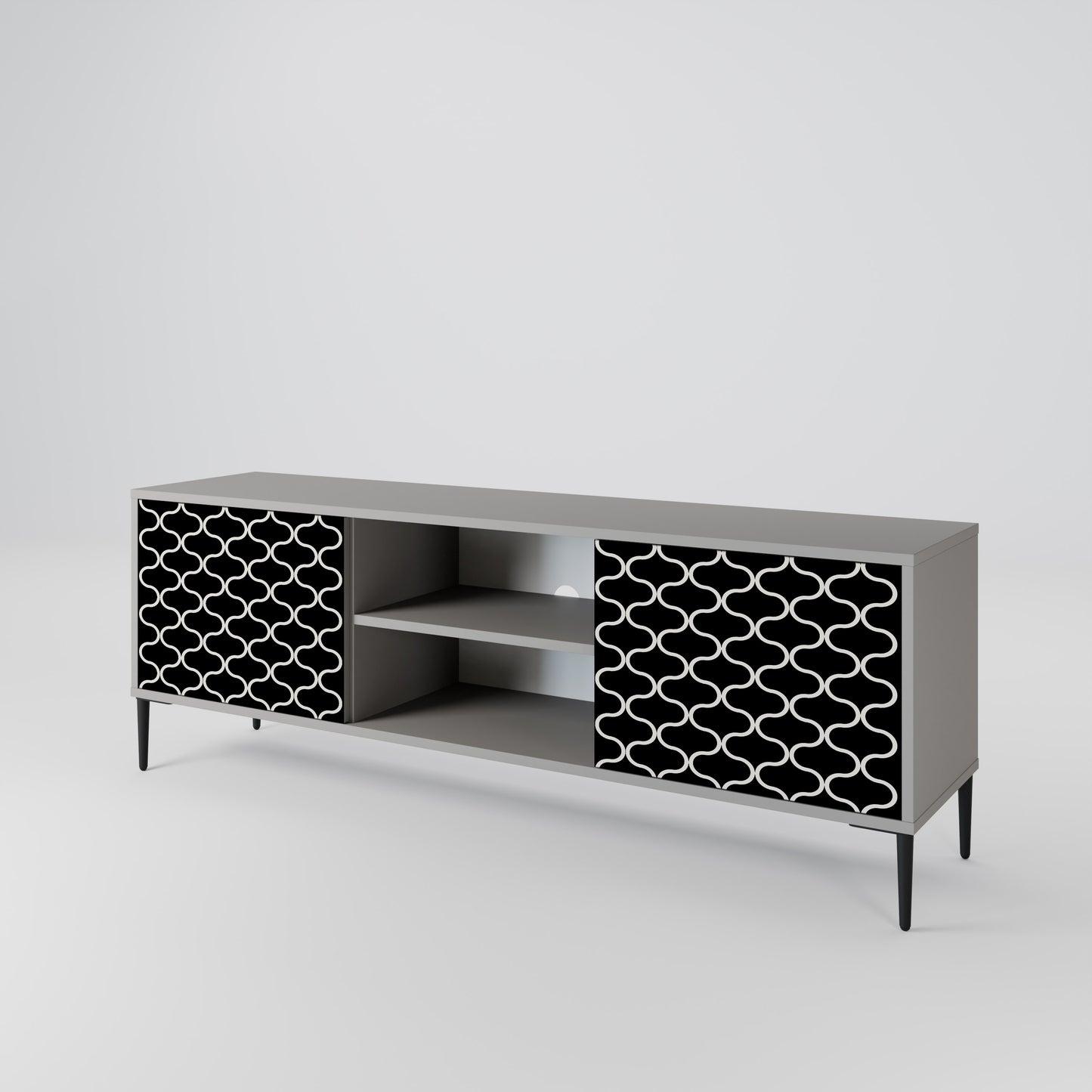 TESSELATED BLACKNESS Mueble de TV de 2 Puertas